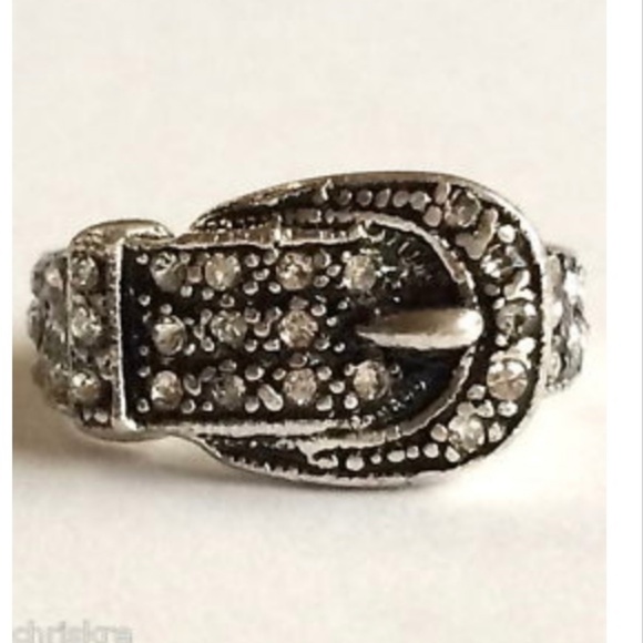 HORSE & WESTERN LADIES JEWELLERY JEWELRY BUCKLE RING SILVER 7/N HORSE & WESTERN LADIES JEWELLERY JEWELRY BUCKLE RING SILVER 7/N